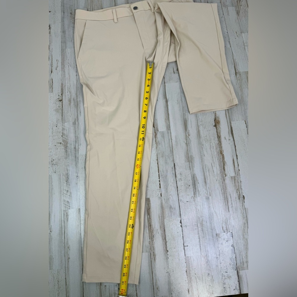CRZ Yoga Pants Mens 38x31 Cream Athleisure Golf Polyester Stretch Gym Joggers - Picture 7 of 10